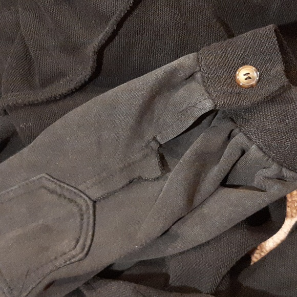 🐈‍⬛POL Black Mineral-Washed French Terry Shacket (Large)🐈‍⬛ - Picture 7 of 7